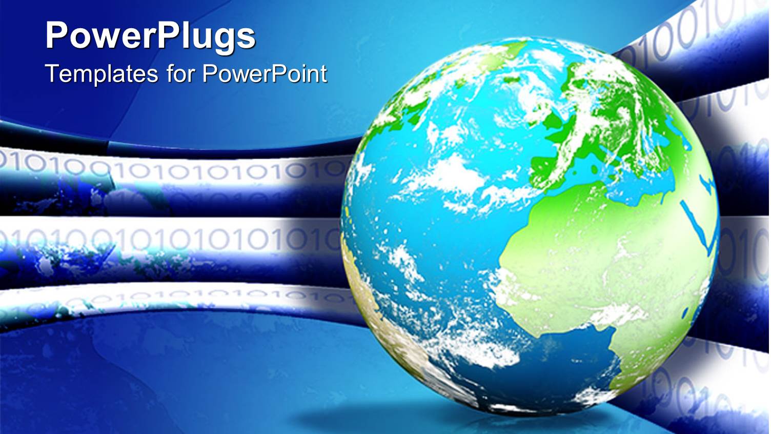 Earth Globe with Written Binary Codes on a Blue Background