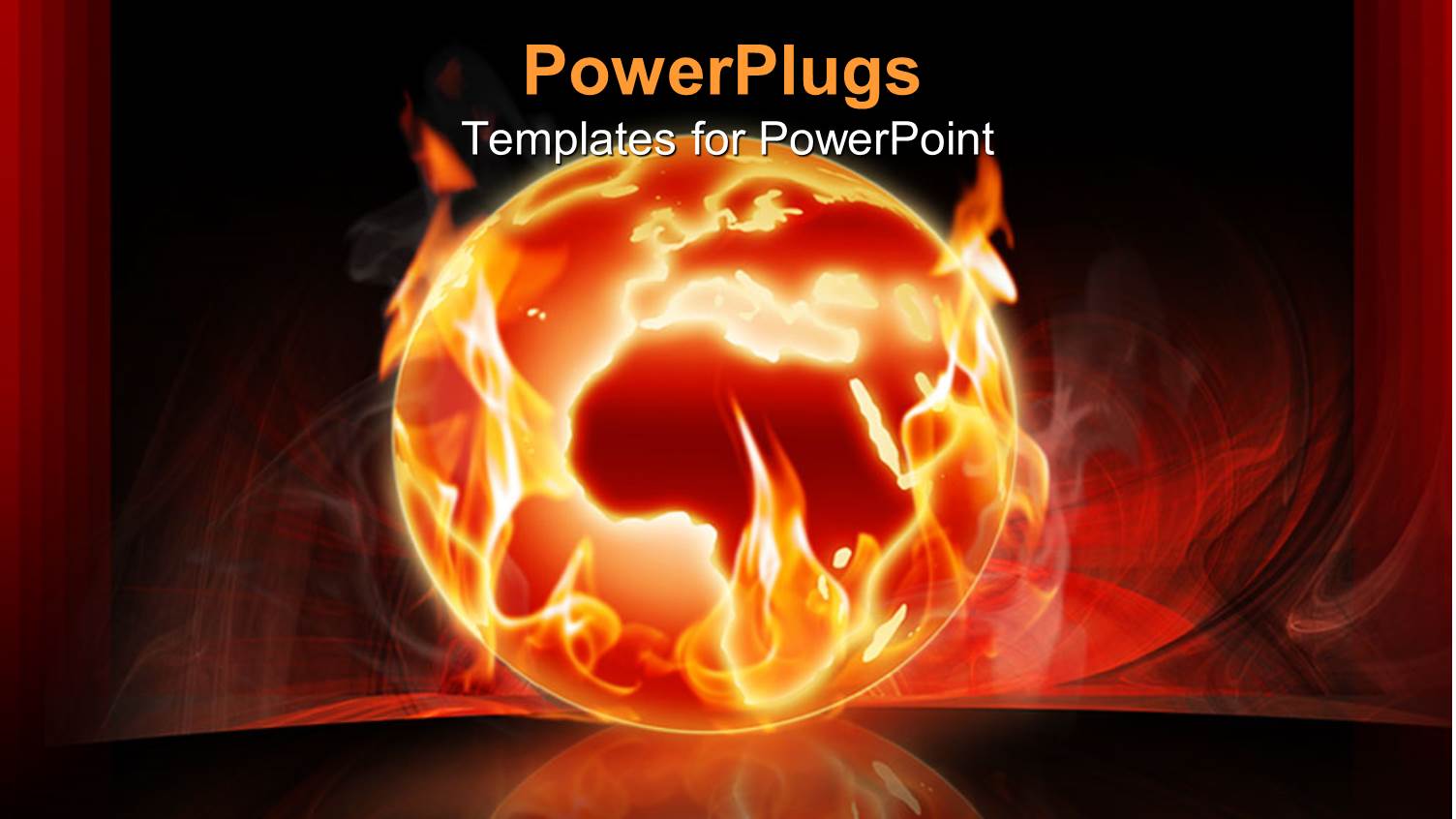 the Earth S on Fire with a Red Background and Space for Text