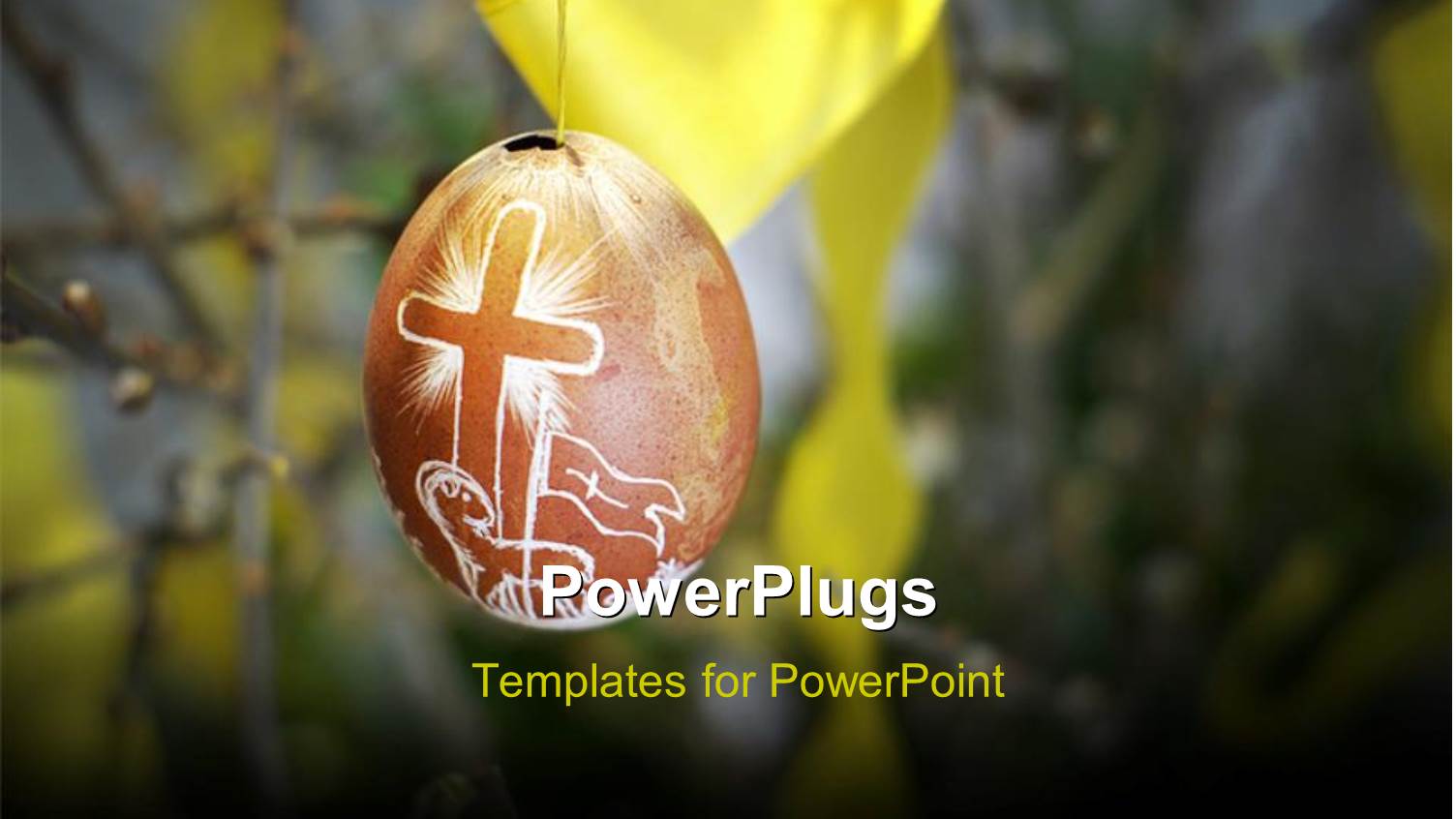 an Easter Egg with a Blur Background