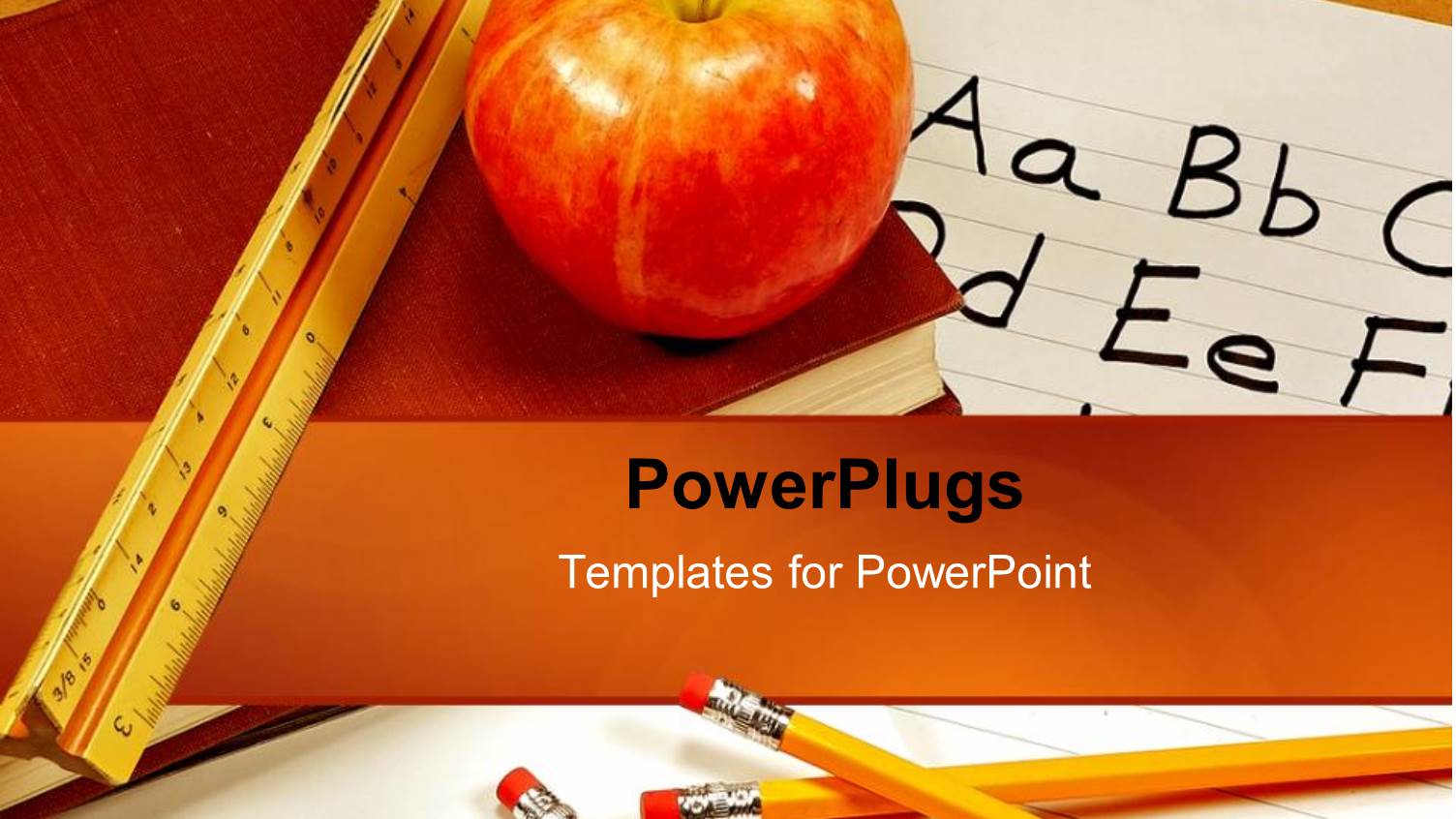 Education Desk Teachers Apple Ruler Pencils Paper Pens Books School