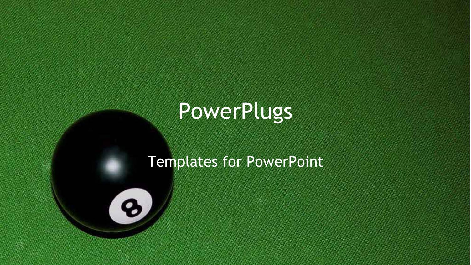 Eight Ball on Green Pool Table