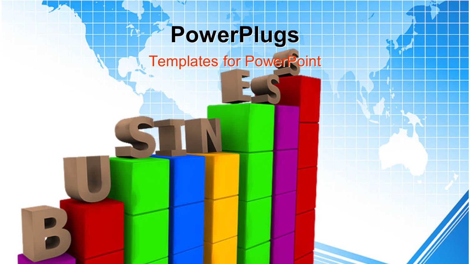 Eight Colored Bars with a Text that Spell Out the Word 