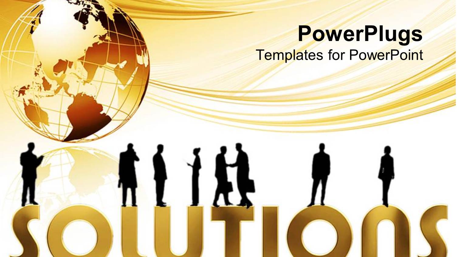 Eight Human Characters Standing on Different Parts of a Text which Spells Out the Word