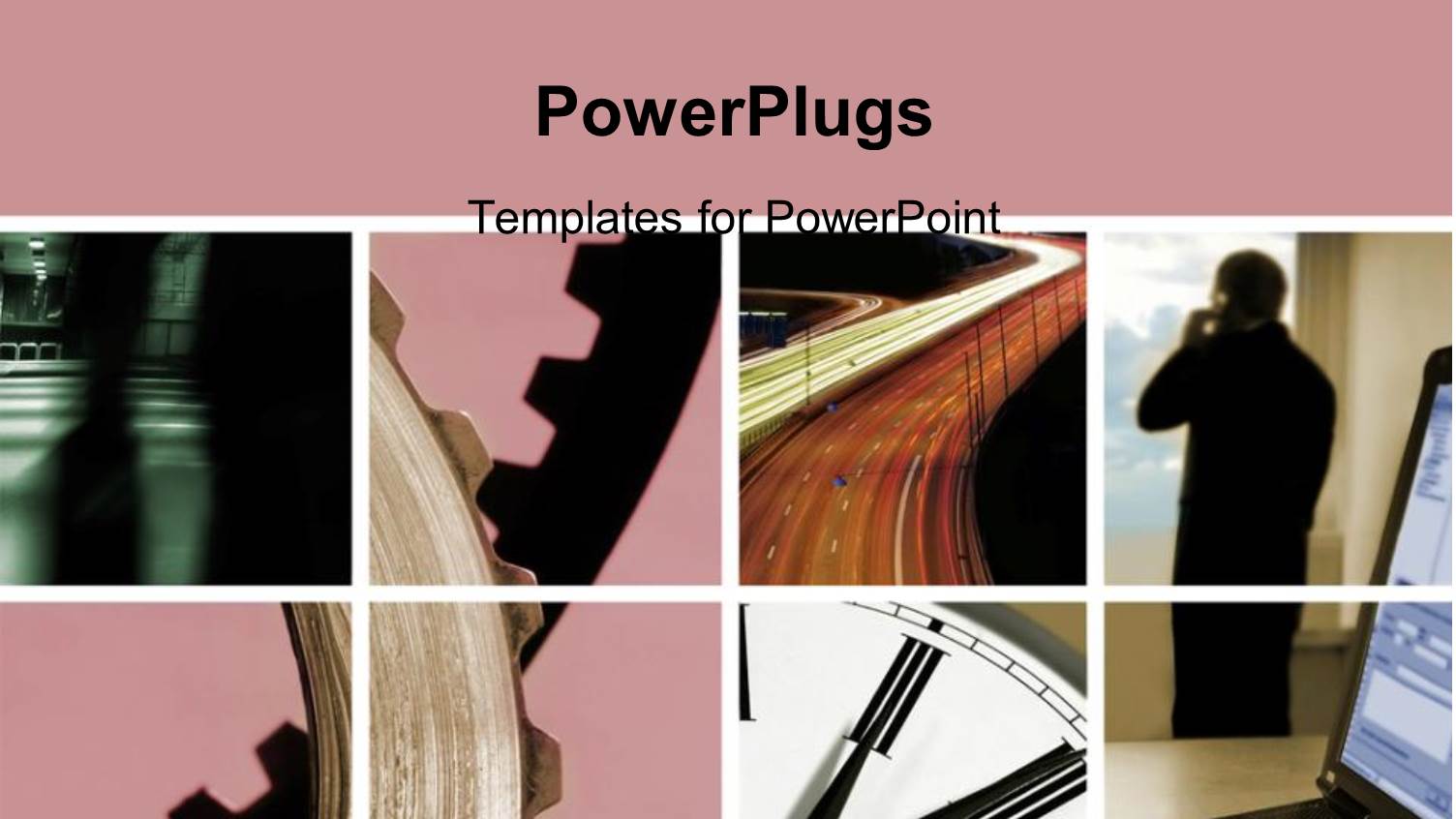 Eight Tiles with Different Pictures of a Laptop and a Man