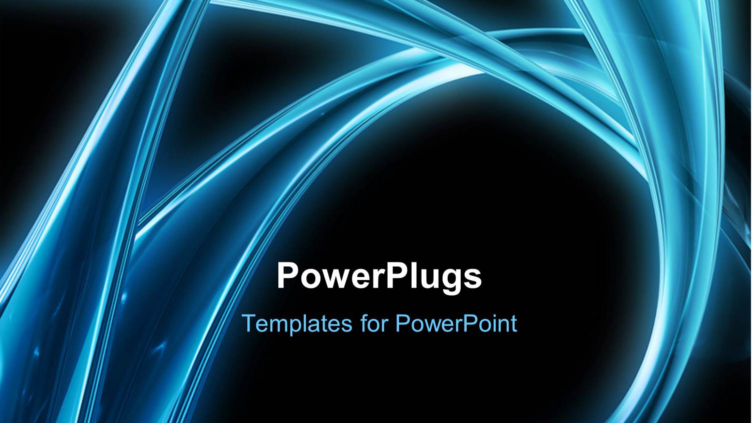 Electric Blue Curves on Black Background