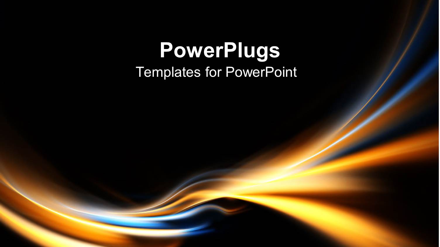 Electric Blue and Gold Curves on Black Background