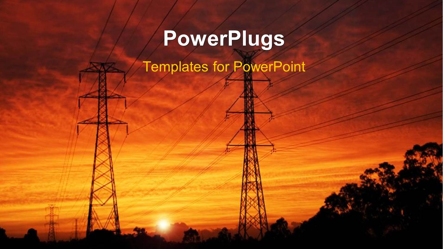 Electrical Pylons at Dawn