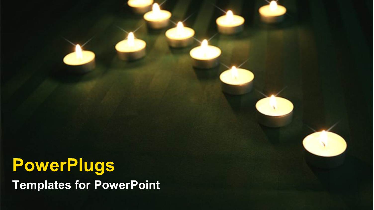 Eleven Candles Making the Shape of  Crosss on a Blak Floor