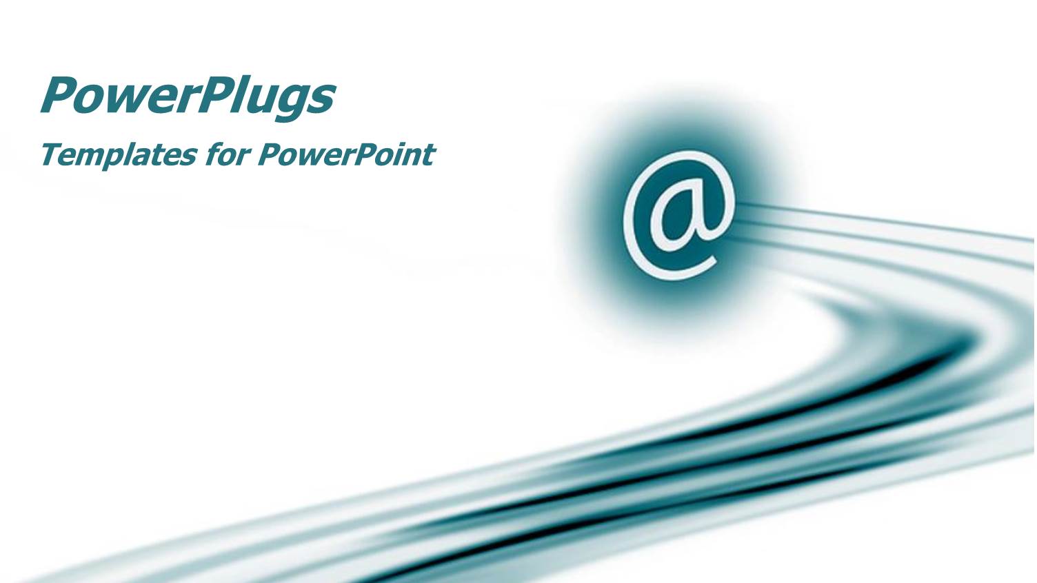 Email at Symbol in Blue with Streak, White Background, Global Network, it, Communications