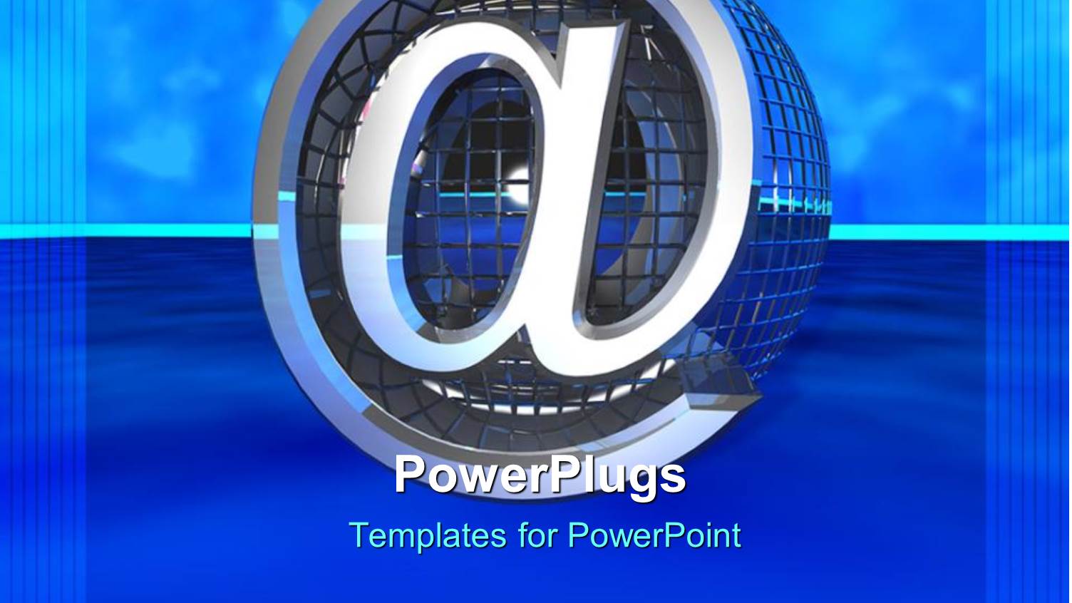 Email Symbol with Iron Gauss on Shades of Blue Background