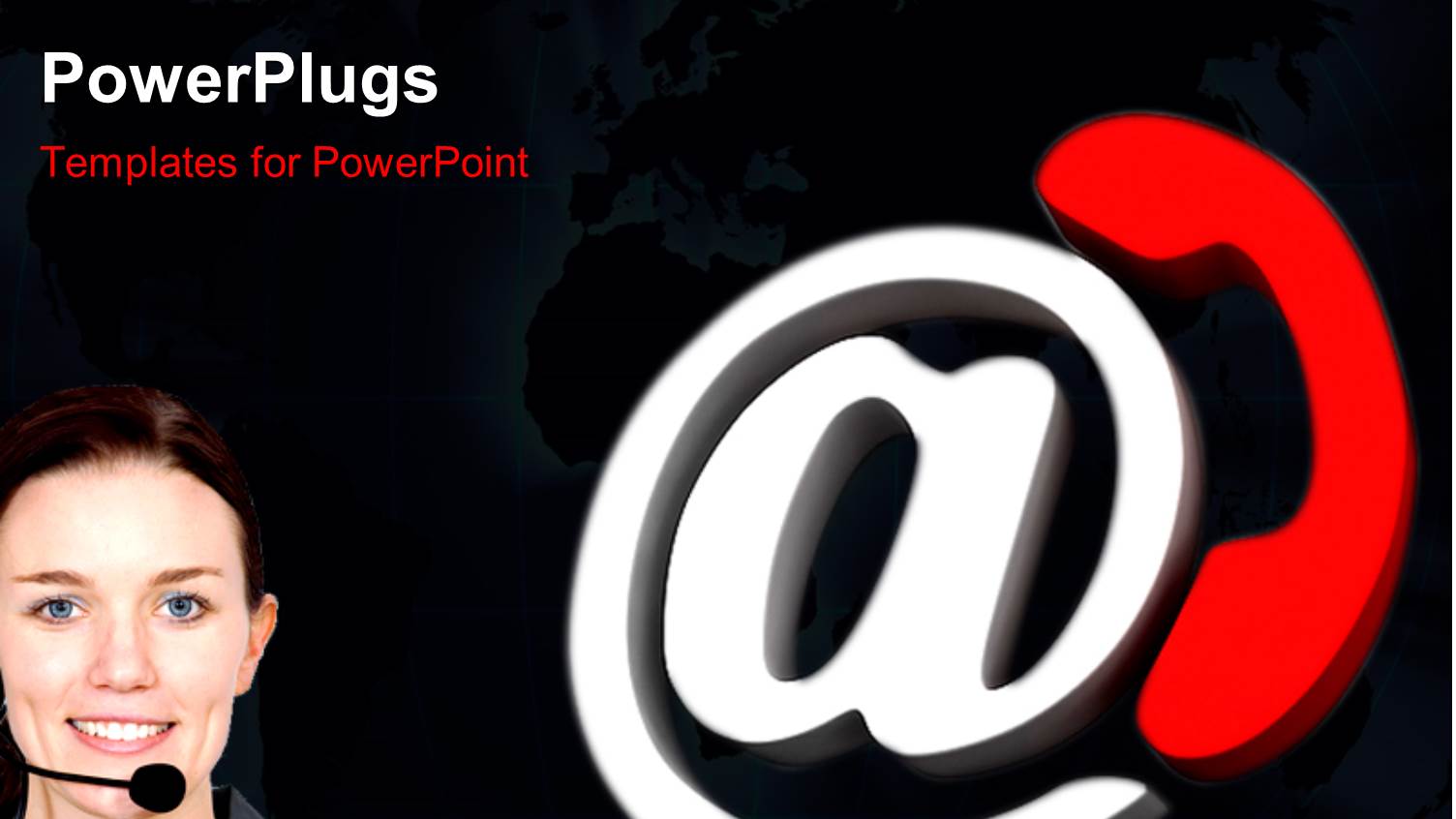 Email Symbol with Red Call Sign and Customer Support Agent