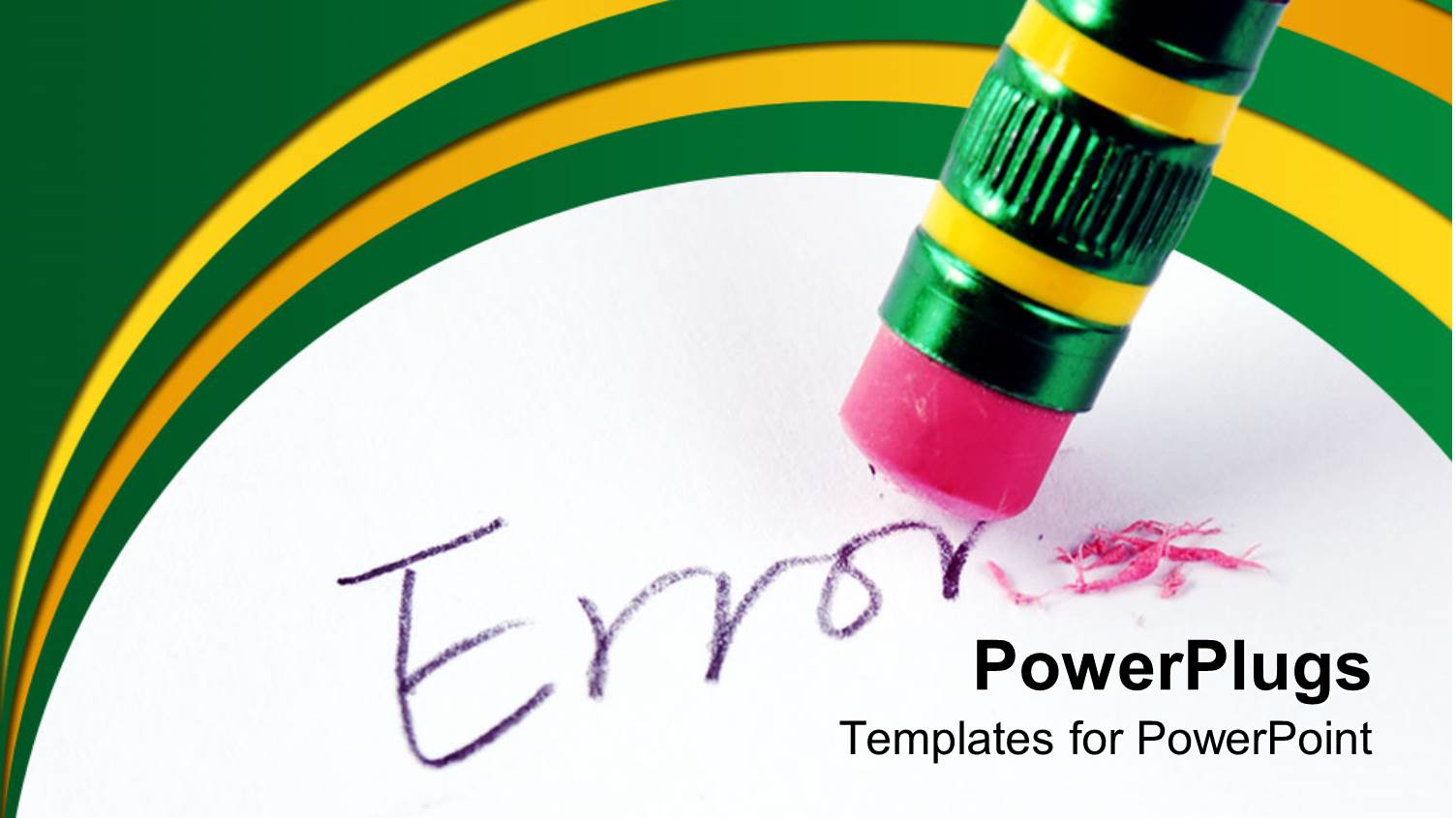 End of a Pencil Eraser Cleaning off an Error Text