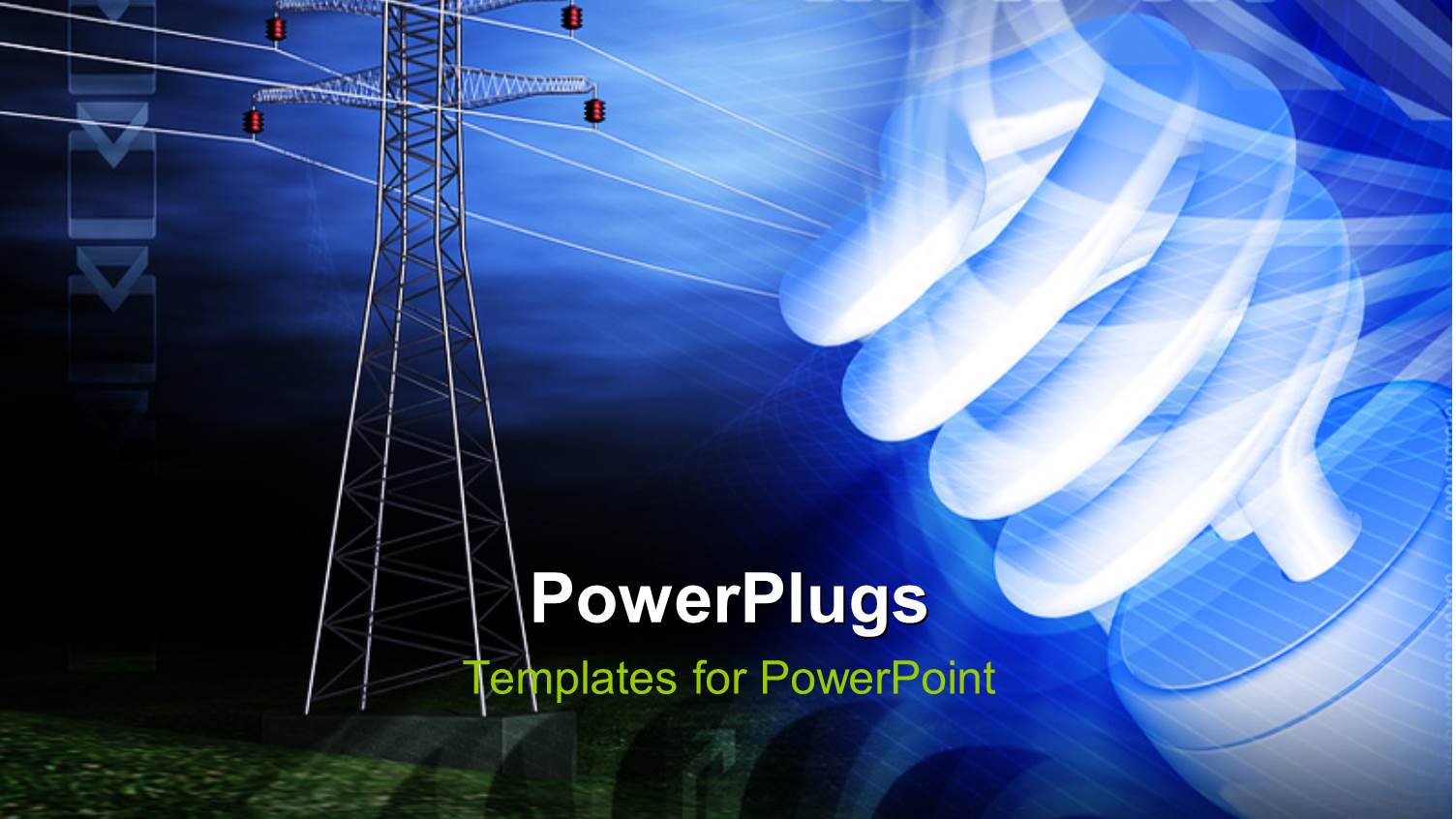 an Energy Saver with a Bluish Background