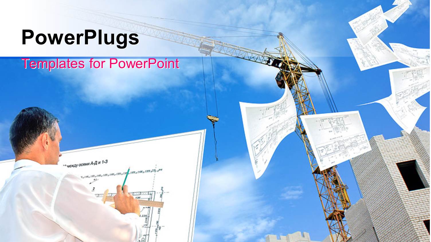 an Engineer with Various Designs of a Building