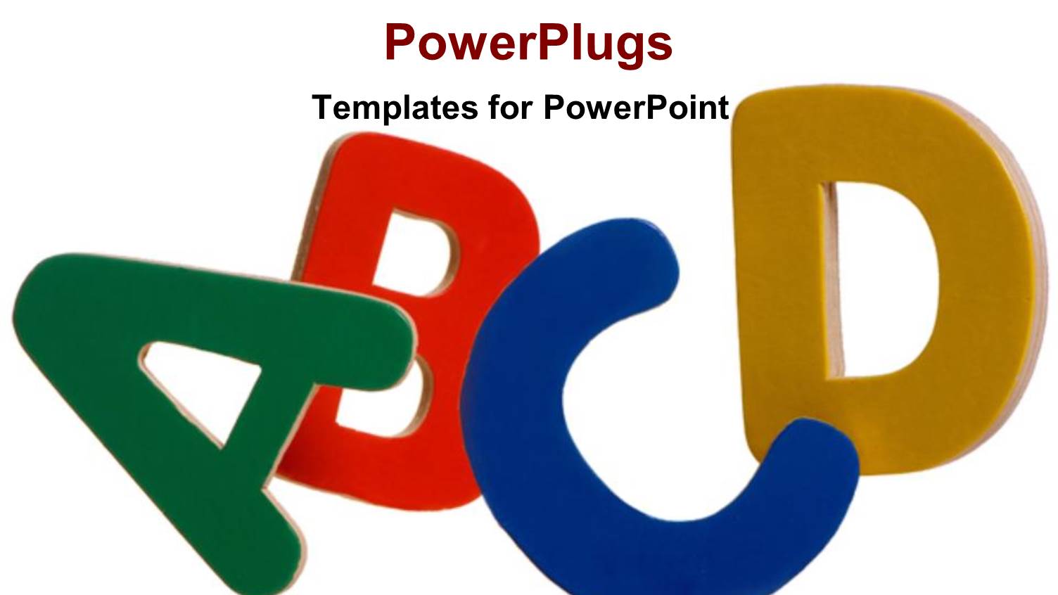 English Alphabets in Various Colors with White Background