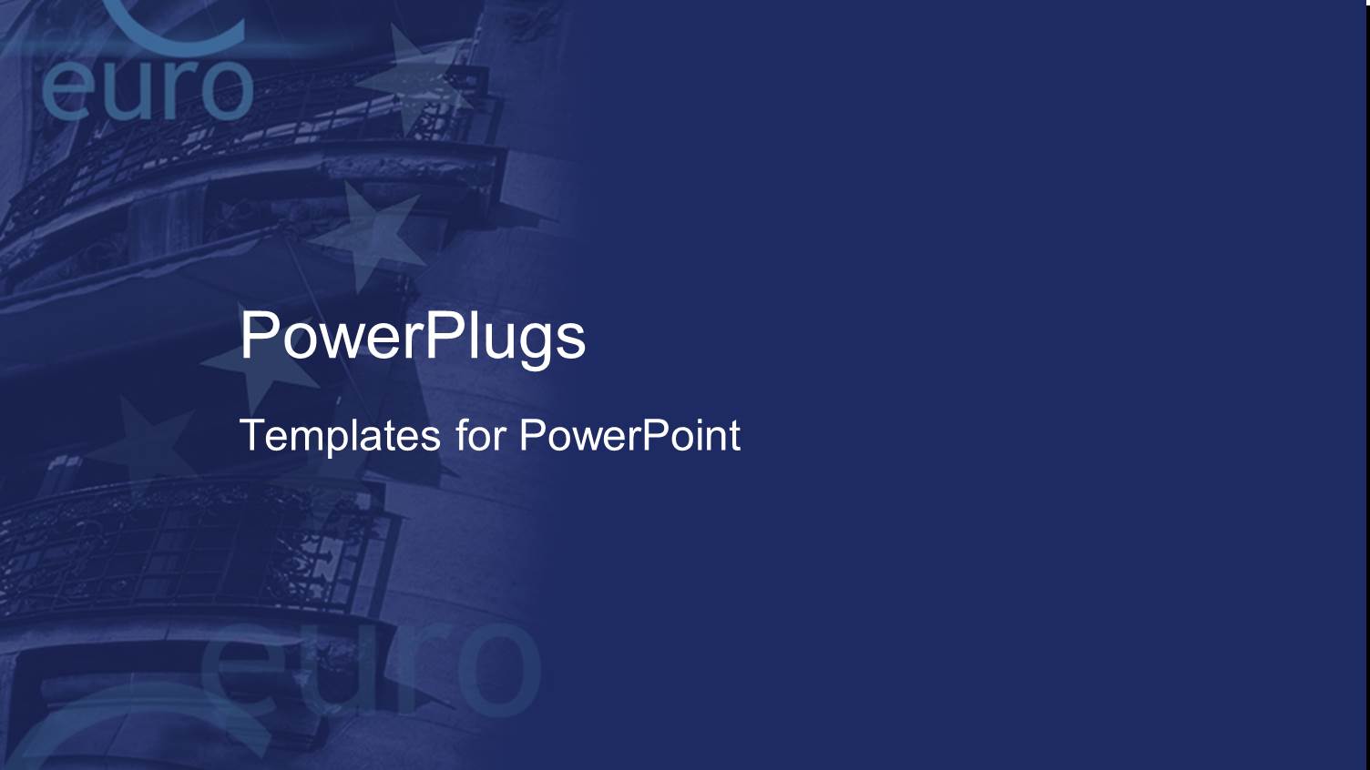 Euro Business Montage with Stars, Symbols, Blue Background