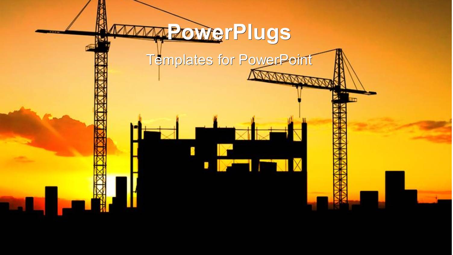 Evening Sunset View of Buildings at a Construction Site