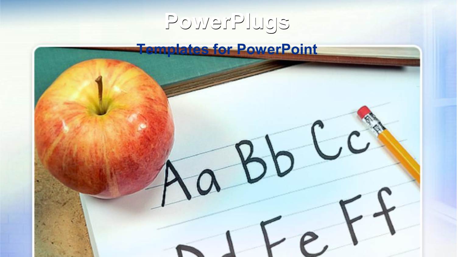 an Exercise Book with an Apple and a Pencil