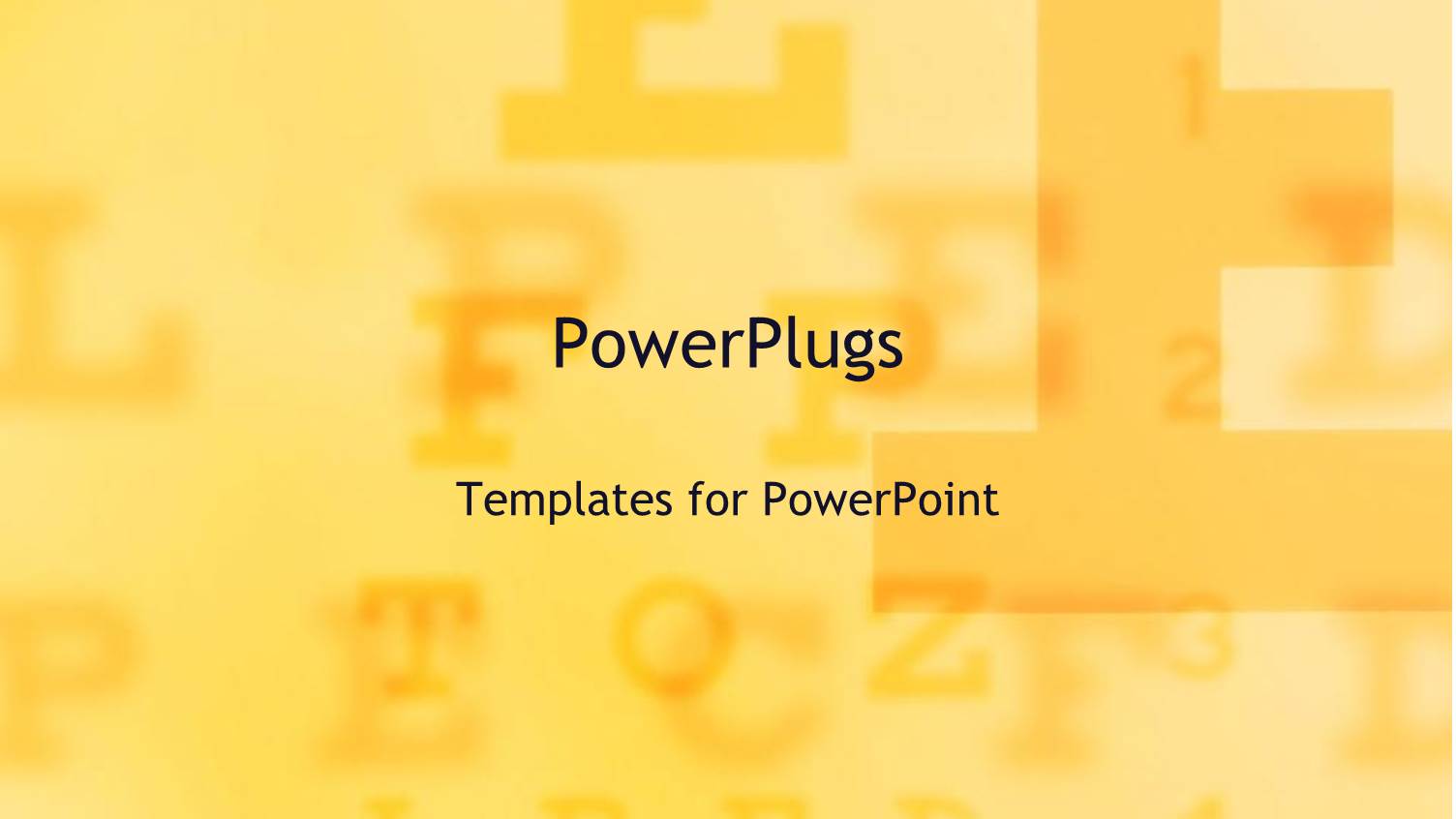 Eye Exam Letters on Yellow Background