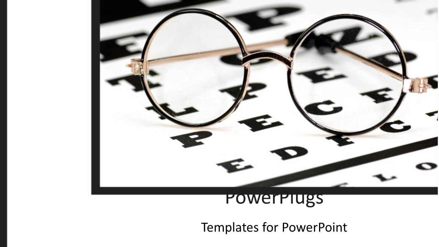 Eye Glasses Placed on Eye Test Reading Chat