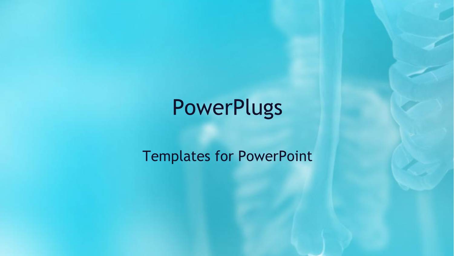 Faded Depiction of X Ray Vision of Human Skeleton on Blue Background