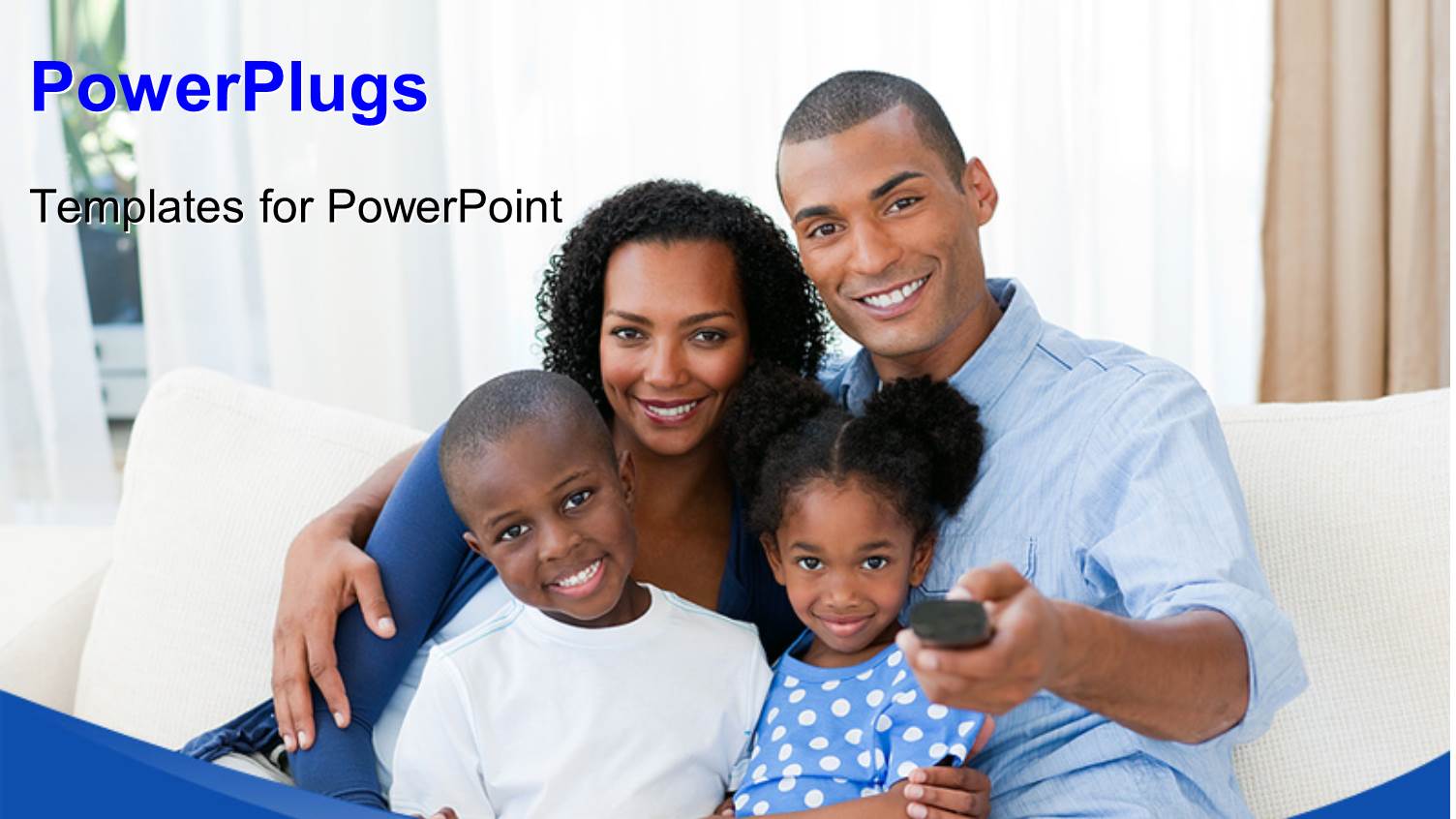 a Family with Curtains in the Background