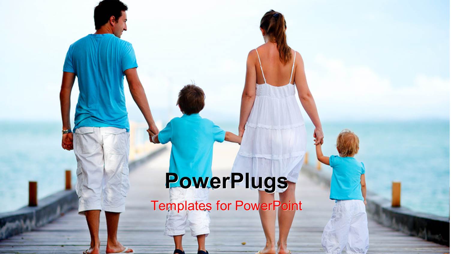 Family on Holiday with Sea