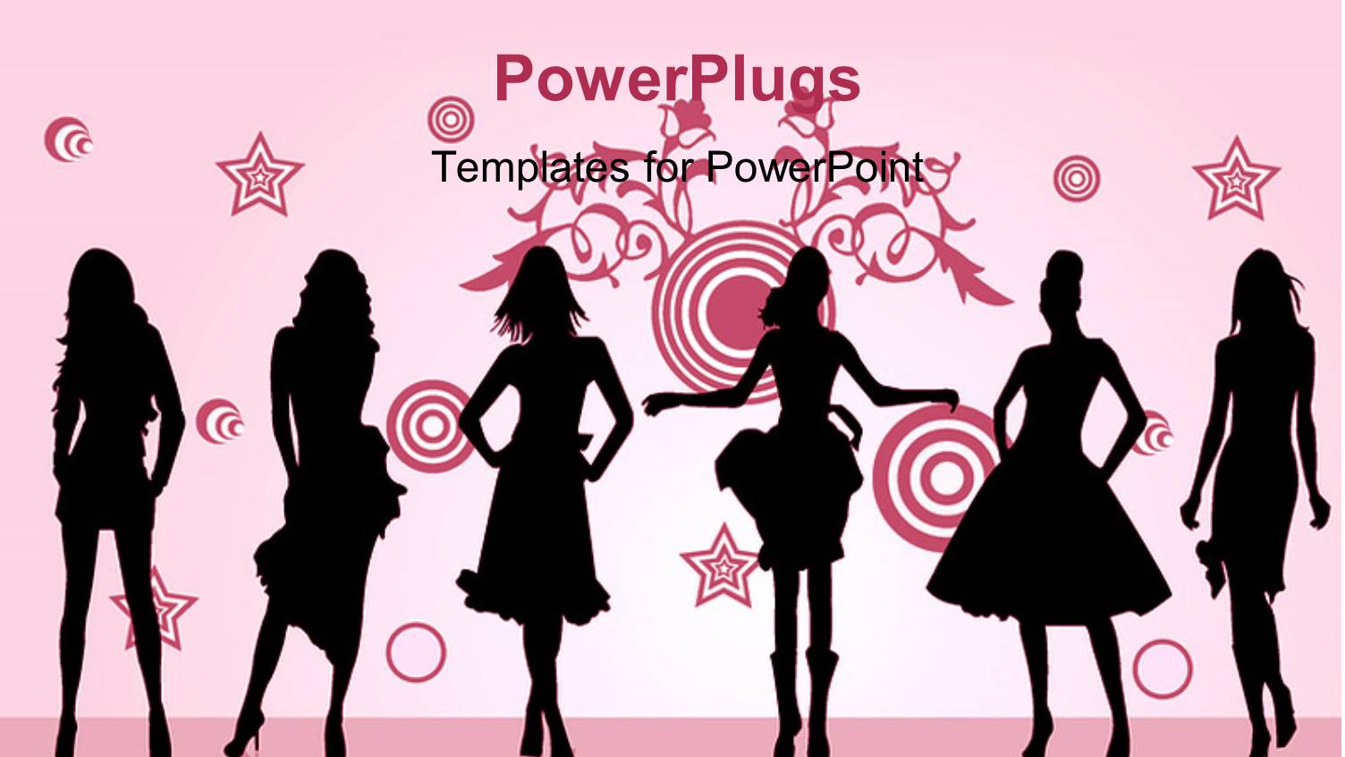 Fashion Girls Posing in Front Silhouette with Different Shapes