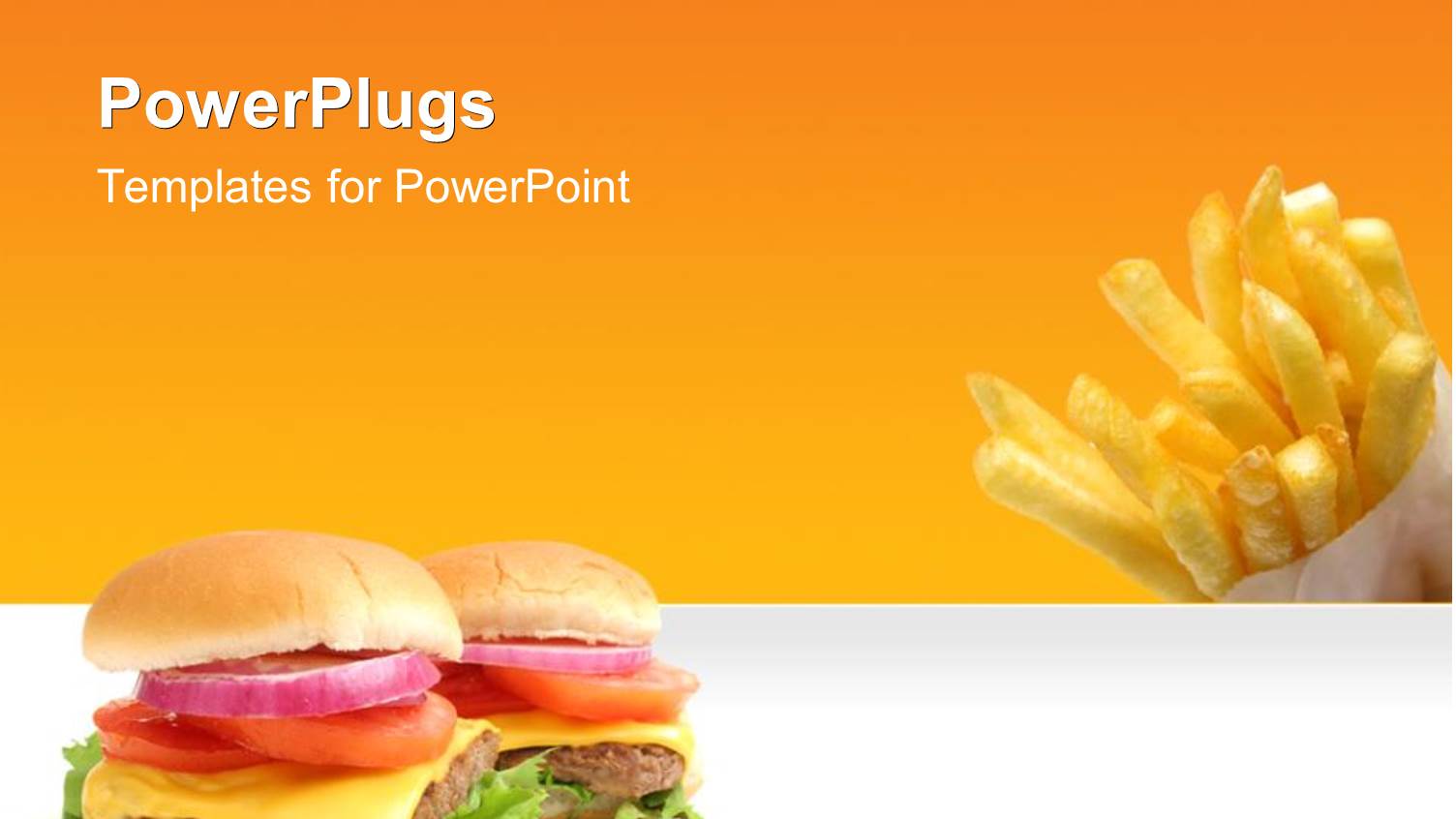 Fast Food Theme with Burger and French Fires with Yellow Color