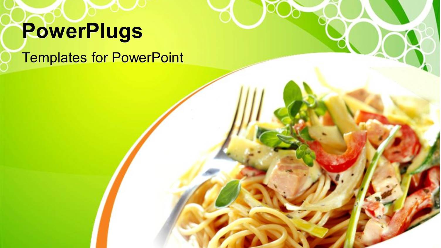 Fast Food Theme with Vegetable Noodles, Green Color