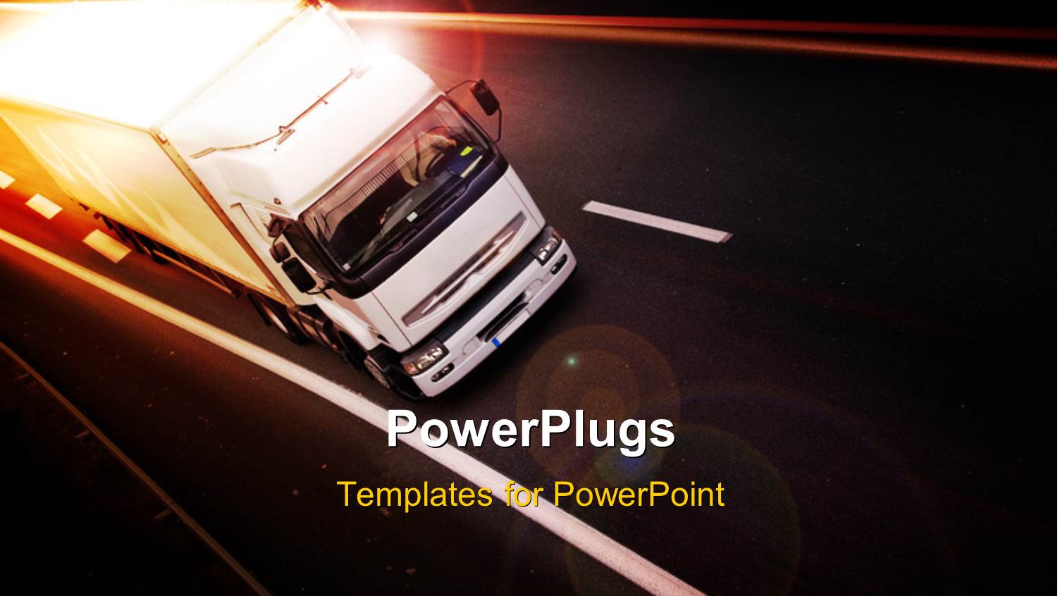 a Fast Moving White Truck on a Tarred Road