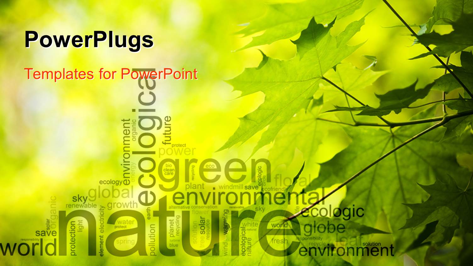 Features of Ecology and a Fading Maple Leave Background