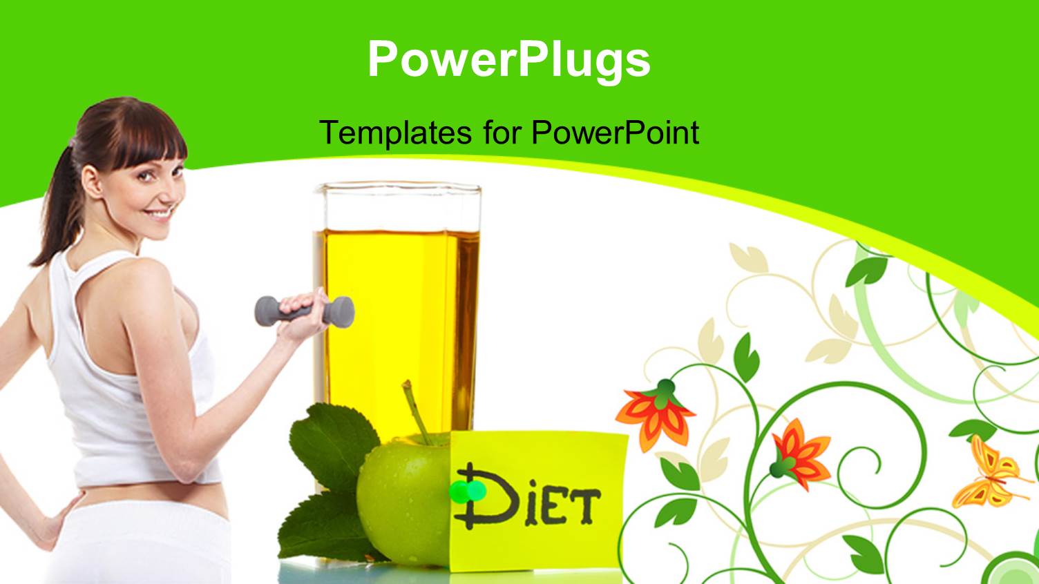 a Female Model Doing Exercise Along with the Diet and Apple