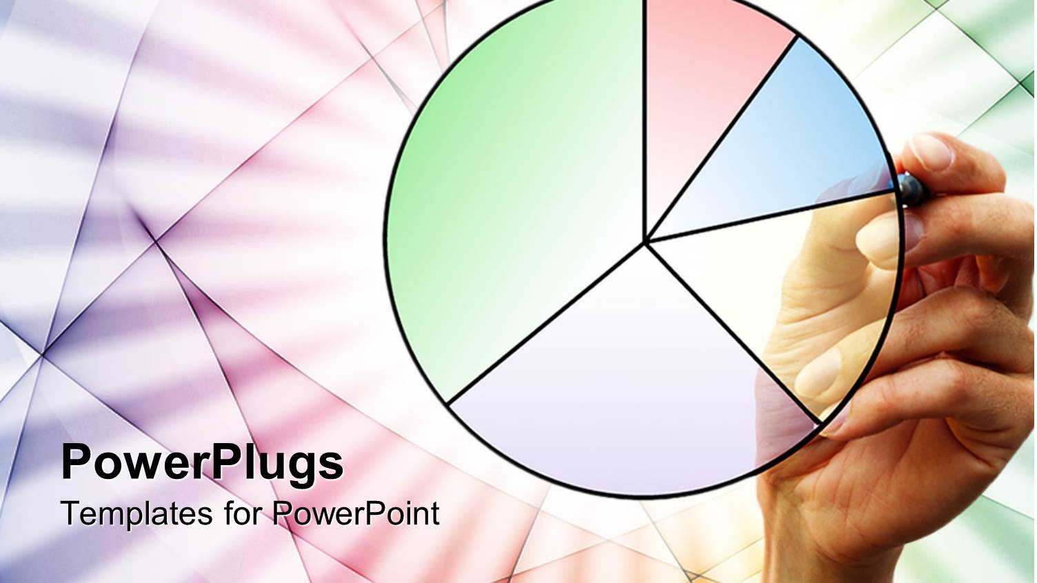 Feminine Hand Drawing Pie Chart in Pastel Colors