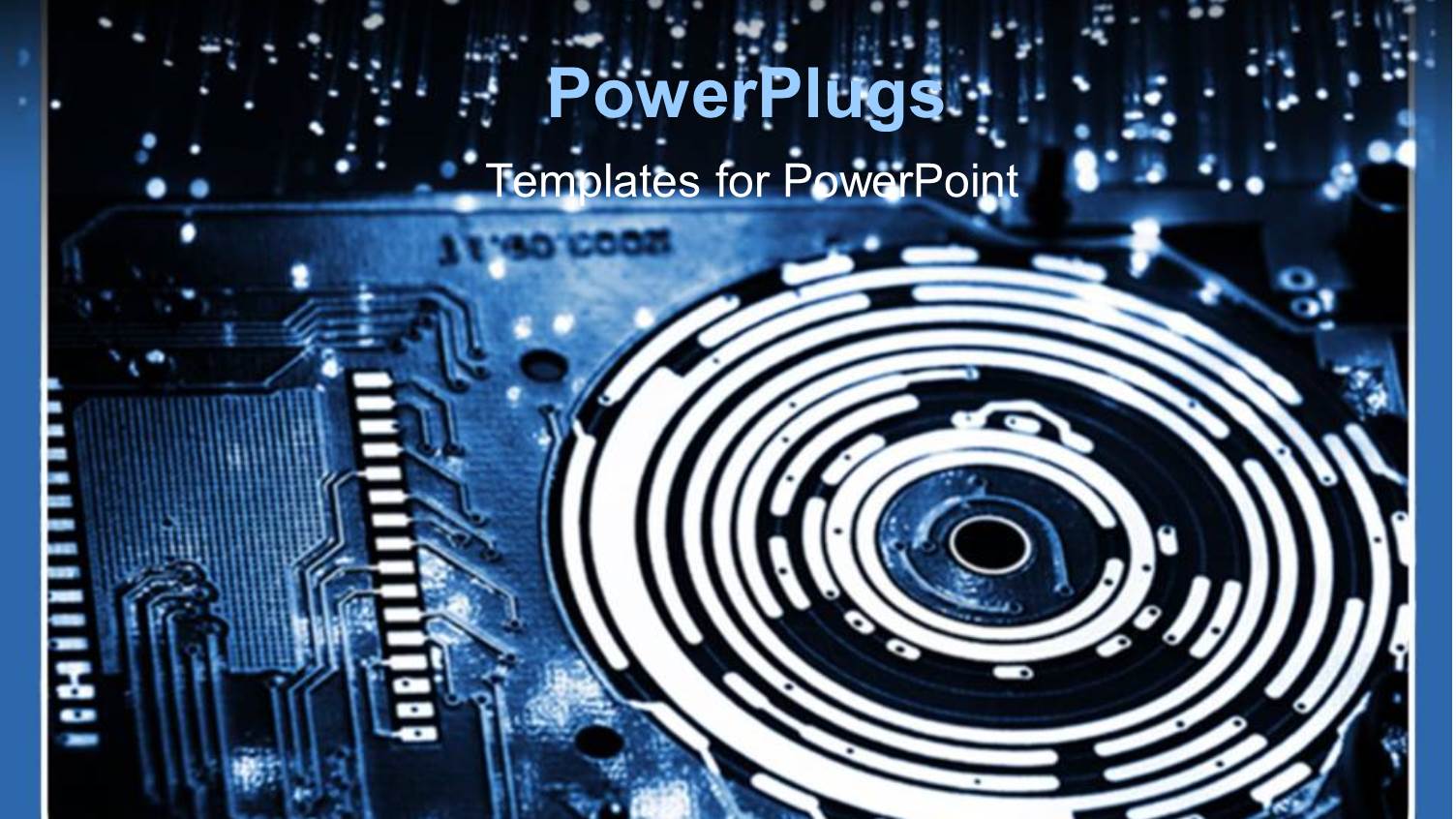 Fiber Optics with Optical Plate and Gear Light Spots Background