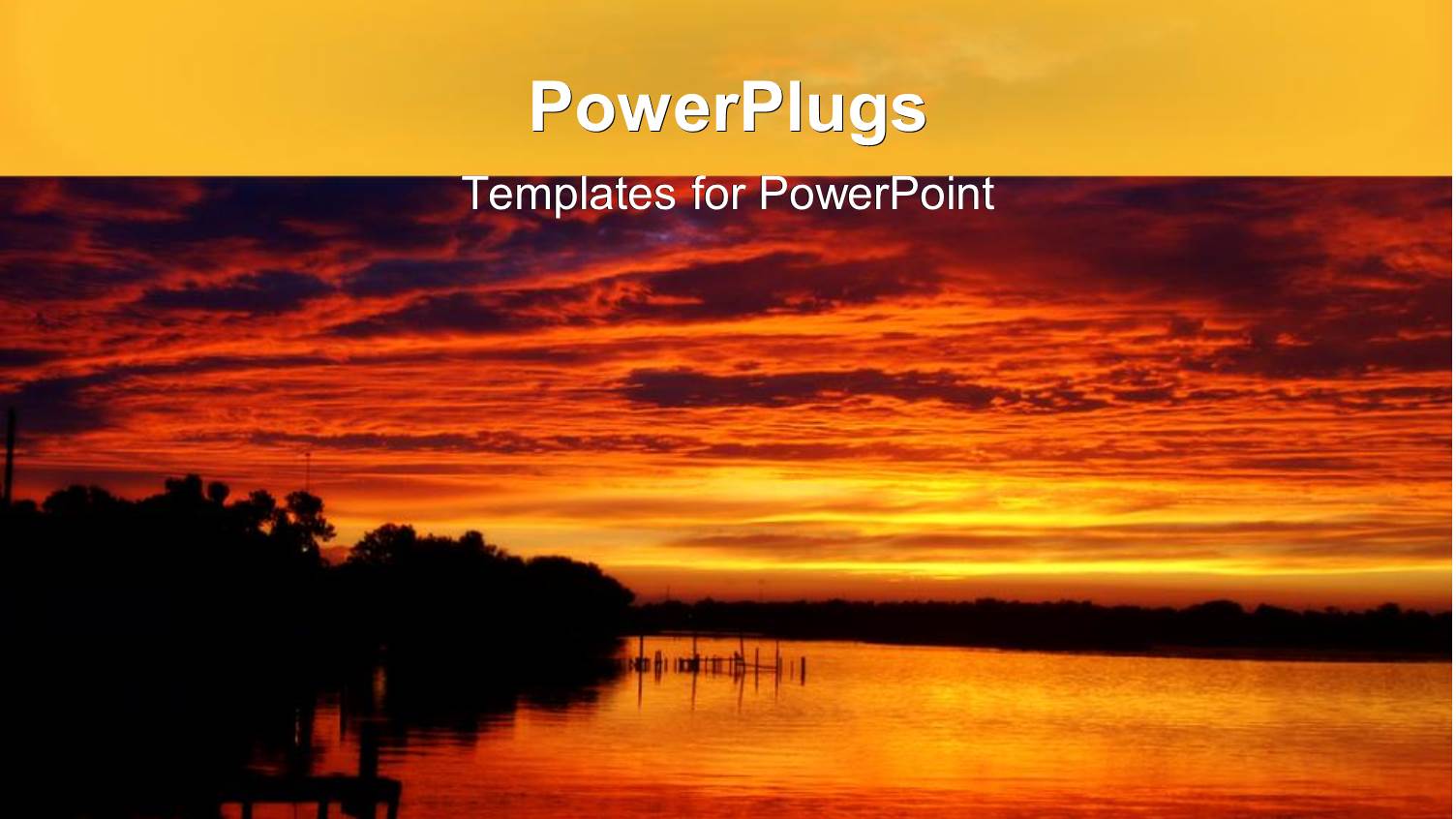 Fiery Orange Clouds at Sunrise Over Seashore