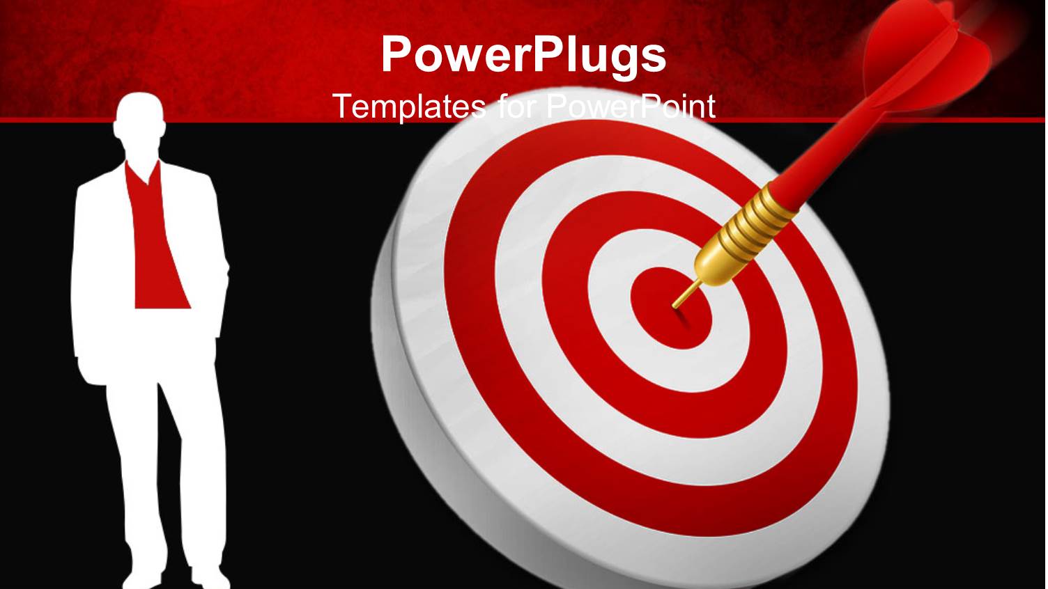 a Figure with Arrow Placed on Target