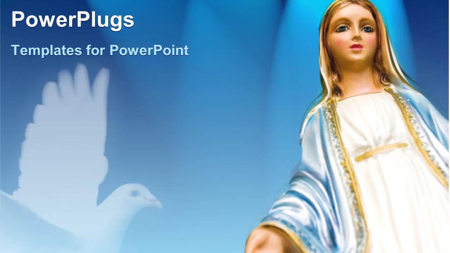 a Figure of Blessing Merry with a Dove in the Background