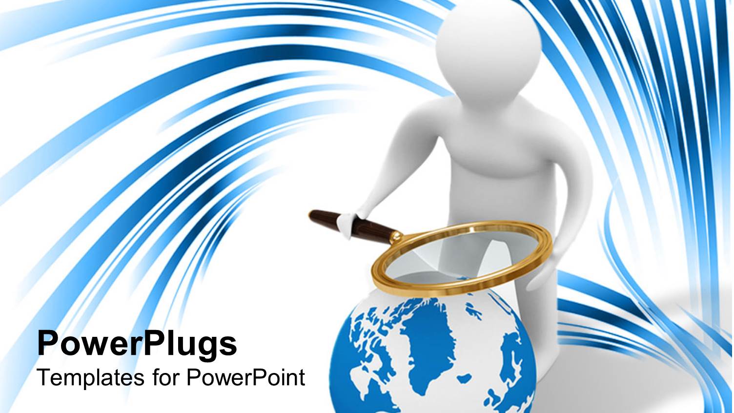 a Figure Magnifying the Globe with a Number of Lines in the Background