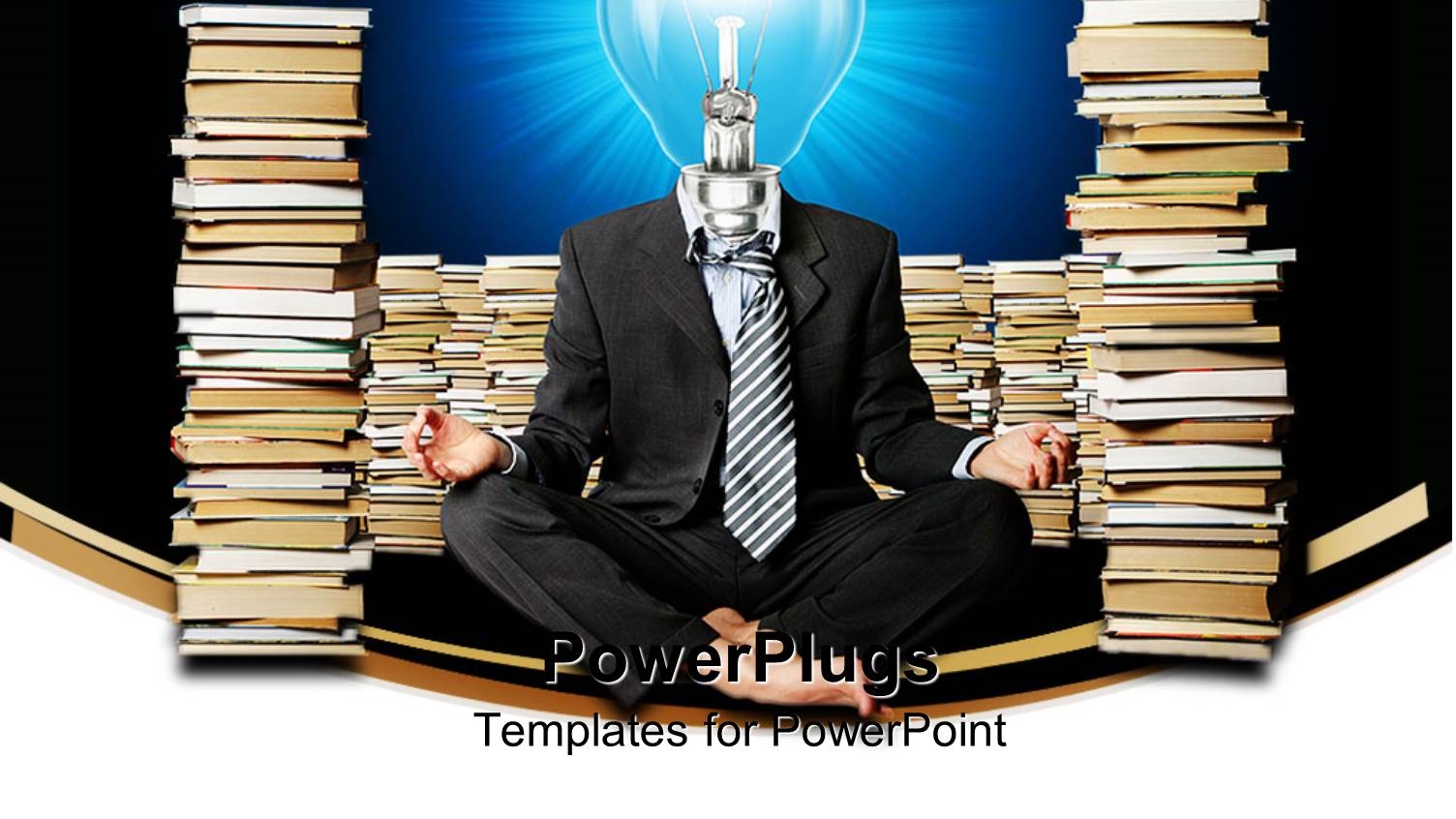 a Figure of the Professional with Books in the Background