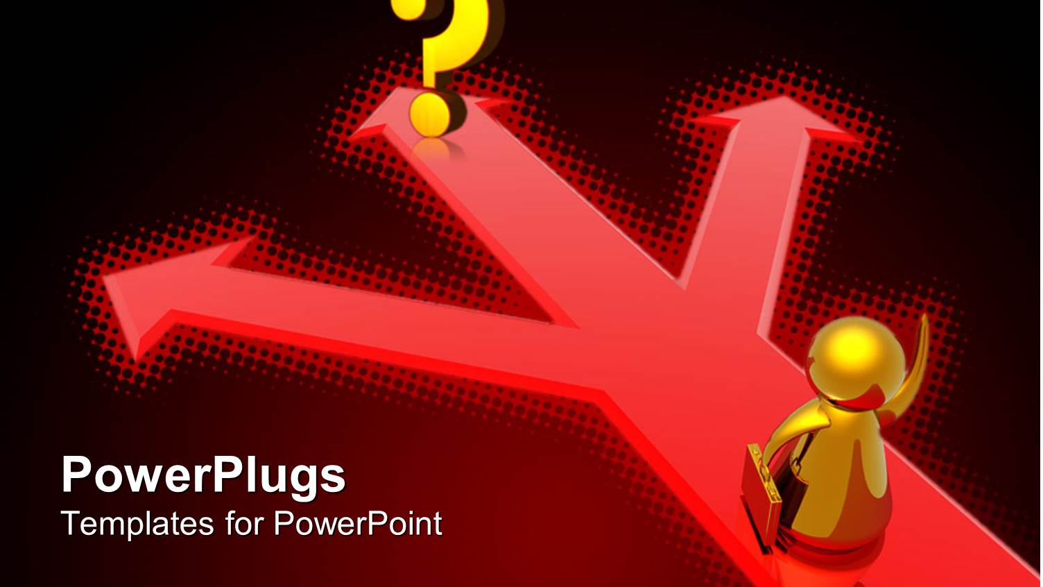 a Figure on a Red Arrow Pointing Towards Various Direction