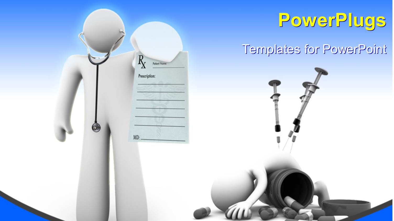 a Figure Representing a Doctor with Bluish Background