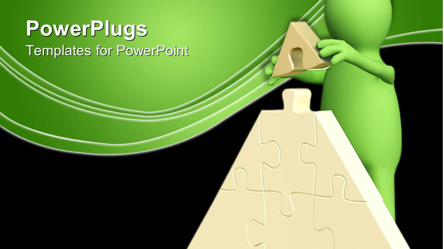 a Figure Solving a Jigsaw Puzzle