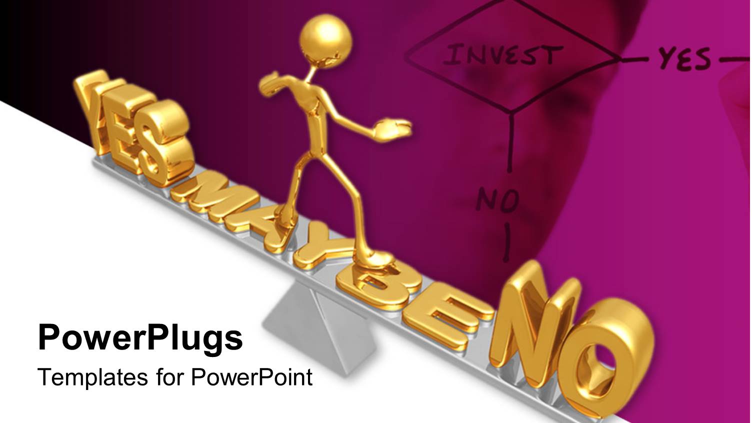 a Figure Standing on Top of the Word Maybe