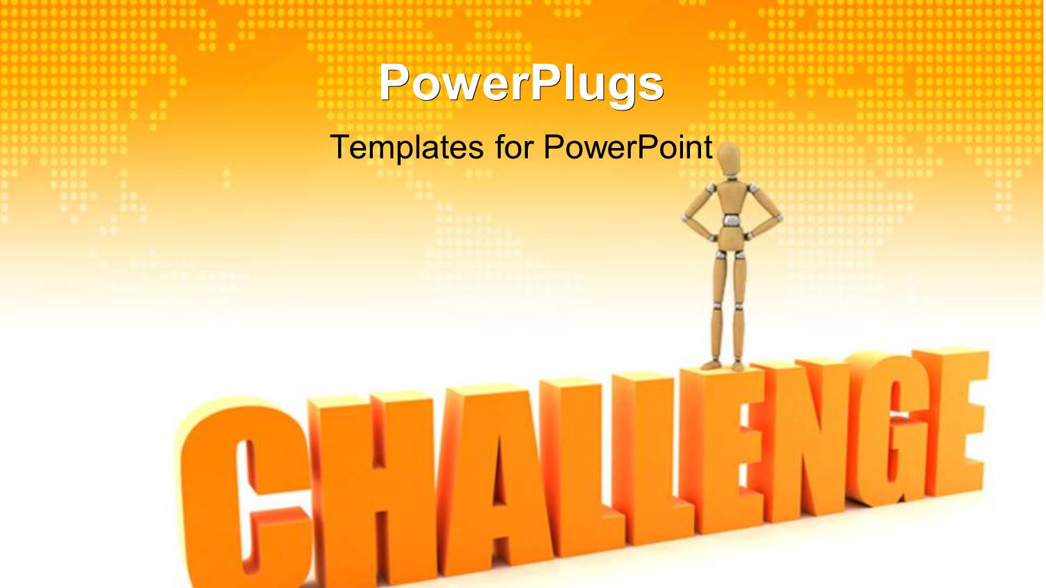 a Figure Standing on the Word Challenge with Map in the Background