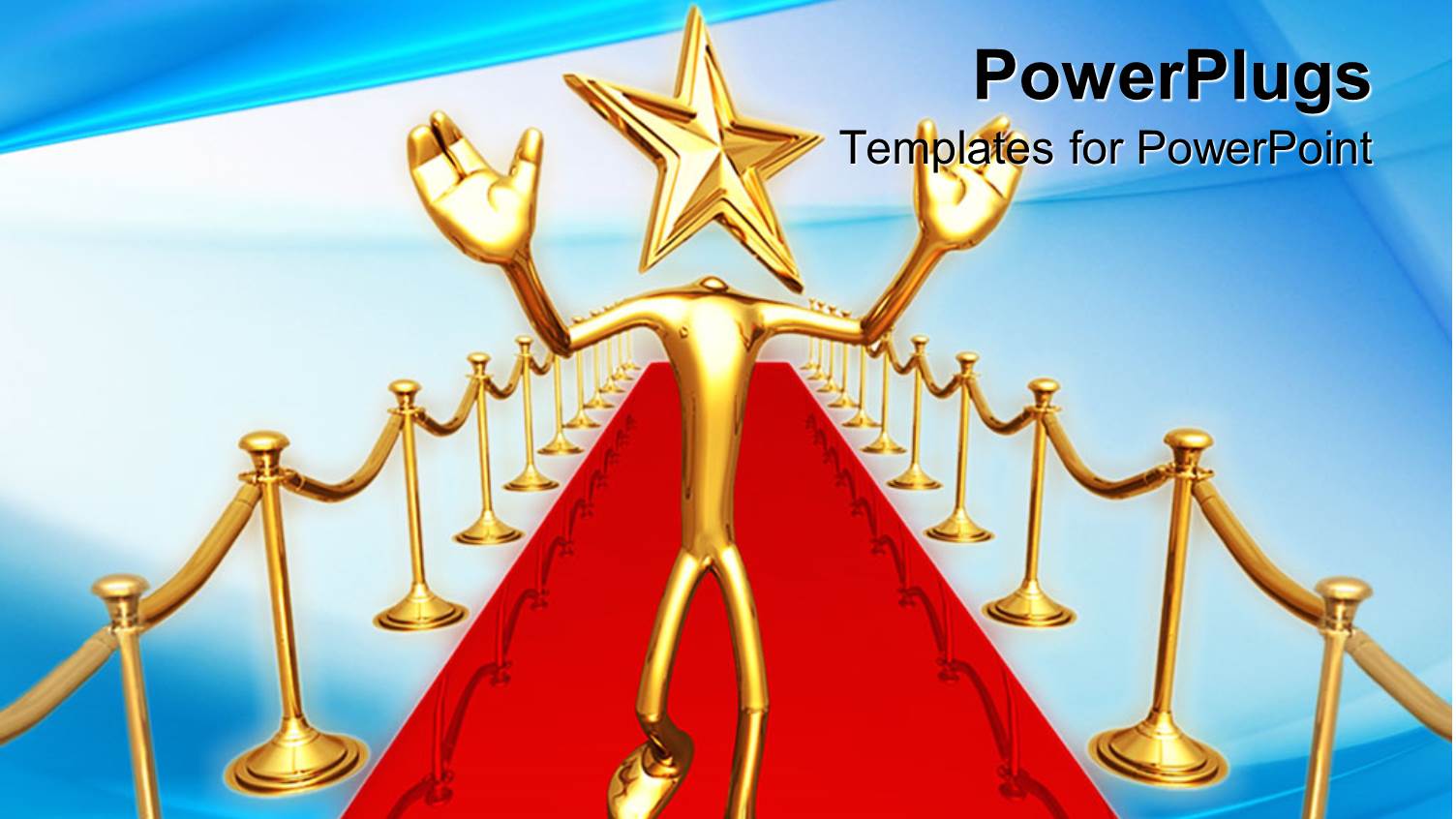 a Figure with a Star with a Bluish Background