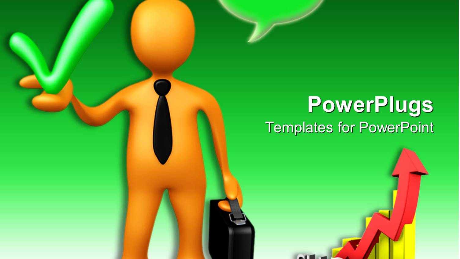 a Figure with the Tick Sign and Green Background