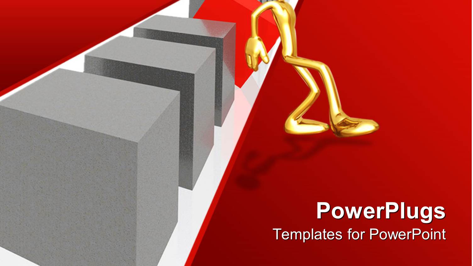 a Figure Trying to Hold a Block