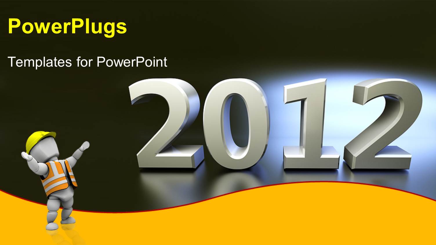 a Construction Worker with a Text that Spell Out 