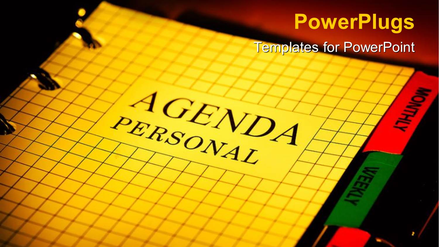 the File of Personal Agenda with Dark Background